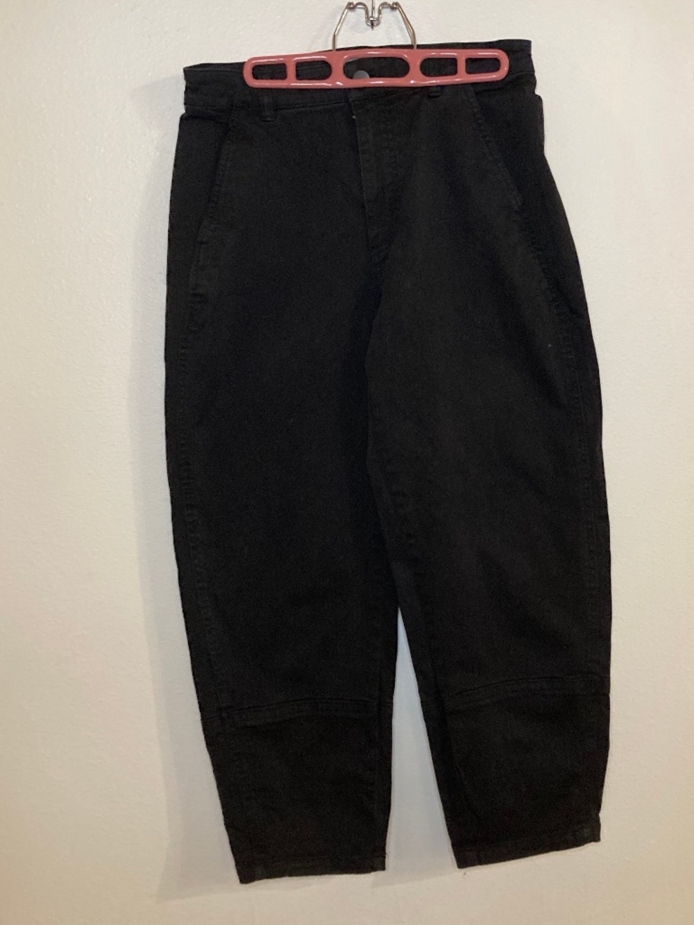 everlane high rise barrel leg cotton denim pants